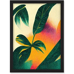 Doppelganger33 LTD Abstract Tropical Leaves Halftone Pop Art Botanical Illustration Artwork Framed A3 Wall Art Print Doppelganger33 LTD Abstract Tropical Leaves Halftone Pop Art Botanical Illustration Artwork Framed A3 Wall Art Print