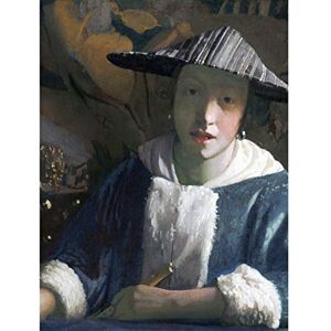 Artery8 Jan Vermeer Girl With A Flute Portrait Painting Premium Wall Art Canvas Print 18X24 Inch Artery8 Jan Vermeer Girl With A Flute Portrait Painting Premium Wall Art Canvas Print 18X24 Inch