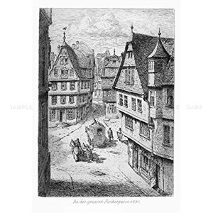 Wee Blue Coo Painting City Frankfurt Bagge Fisher Lane Wall Art Print Wee Blue Coo Painting City Frankfurt Bagge Fisher Lane Wall Art Print