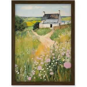 Artery8 Country Farmhouse Cottage Scene Traditional Landscape Oil Painting Meadows Countryside Summer Artwork Framed Wall Art Print A4 Artery8 Country Farmhouse Cottage Scene Traditional Landscape Oil Painting Meadows Countryside Summer Artwork Framed Wall Art Print A4