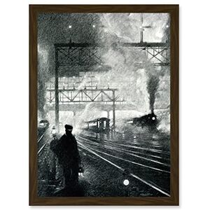 Artery8 - Travel Railway Tracks 1912 Soot Steam Locomotive - A4 - Wall Art Artery8 - Travel Railway Tracks 1912 Soot Steam Locomotive - A4 - Wall Art