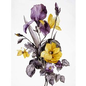 Wee Blue Coo Flowers Purple Yellow Large Wall Art Print Canvas Premium Poster Wee Blue Coo Flowers Purple Yellow Large Wall Art Print Canvas Premium Poster