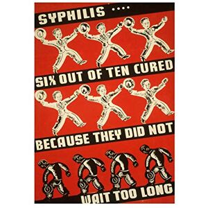 Wee Blue Coo Vintage Ad Prevent Syphilis Sexual Health USA Wall Art Print Wee Blue Coo Vintage Ad Prevent Syphilis Sexual Health USA Wall Art Print
