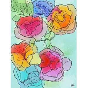 Artery8 Abstract Roses Flowers Colourful Painting Unframed Wall Art Print Poster Home Decor Premium Artery8 Abstract Roses Flowers Colourful Painting Unframed Wall Art Print Poster Home Decor Premium