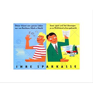 Wee Blue Coo Ad Bank Money Savings Happy Smile House Car Germany Wall Art Print Wee Blue Coo Ad Bank Money Savings Happy Smile House Car Germany Wall Art Print