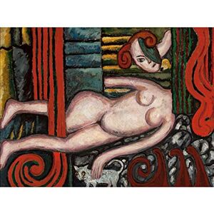 Artery8 Tytus Czyzewski Nude With Cat Abstract Painting Unframed Wall Art Print Poster Home Decor Premium Artery8 Tytus Czyzewski Nude With Cat Abstract Painting Unframed Wall Art Print Poster Home Decor Premium