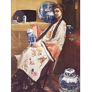 Fine Art Prints Whistler Kunstdruck auf Leinwand, Motiv "The Lange Leizen Of The Six Marks", Violett und Rosa Fine Art Prints Whistler Kunstdruck auf Leinwand, Motiv "The Lange Leizen Of The Six Marks", Violett und Rosa