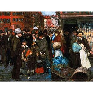 Fine Art Prints Luks Hester Street Scene New York Manhattan Painting Extra Large Art Print Wall Mural Poster Premium XL Fine Art Prints Luks Hester Street Scene New York Manhattan Painting Extra Large Art Print Wall Mural Poster Premium XL