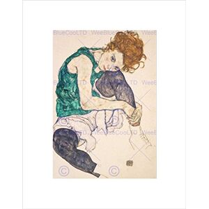 Wee Blue Coo Egon Schiele Seated Woman Legs Drawn Up Adele Herm Wall Art Print Wee Blue Coo Egon Schiele Seated Woman Legs Drawn Up Adele Herm Wall Art Print