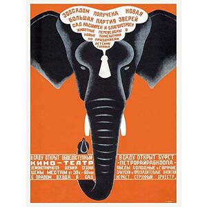 Wee Blue Coo Advert Cultural Zoo Animal Elephant Soviet Union Art Print Poster Wall Decor 12X16 Inch Wee Blue Coo Advert Cultural Zoo Animal Elephant Soviet Union Art Print Poster Wall Decor 12X16 Inch