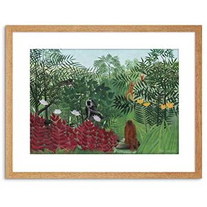 Wee Blue Coo PAINTING ROUSSEAU FRENCH TROPICAL FOREST MONKEYS FRAMED PRINT F97X3625 Wee Blue Coo PAINTING ROUSSEAU FRENCH TROPICAL FOREST MONKEYS FRAMED PRINT F97X3625