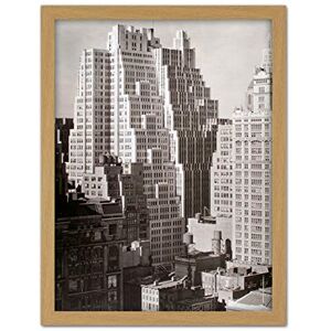 Fine Art Prints Berenice Abbott 40th Street New York Salmon Tower Photo Large Framed Art Print Poster Wall Decor 18x24 in Fine Art Prints Berenice Abbott 40th Street New York Salmon Tower Photo Large Framed Art Print Poster Wall Decor 18x24 in