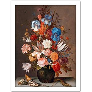 Artery8 Balthasar Van Der Ast Still Life Flowers Painting Artwork Framed Wall Art Print 18X24 Inch Artery8 Balthasar Van Der Ast Still Life Flowers Painting Artwork Framed Wall Art Print 18X24 Inch