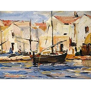 Fine Art Prints Kunstdruck auf Leinwand, Motiv: Sirk Schiff, Hafen, Boot, Malerei, großer Kunstdruck Fine Art Prints Kunstdruck auf Leinwand, Motiv: Sirk Schiff, Hafen, Boot, Malerei, großer Kunstdruck