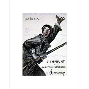 Wee Blue Coo War First World Get Them France Enlist Vintage Advert Wall Art Print Wee Blue Coo War First World Get Them France Enlist Vintage Advert Wall Art Print