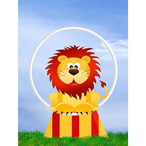 Wee Blue Coo Nursery Circus Lion Big Cat Hoop Jump Kids Bedroom Art Print Poster Wall Decor 12X16 Inch Wee Blue Coo Nursery Circus Lion Big Cat Hoop Jump Kids Bedroom Art Print Poster Wall Decor 12X16 Inch