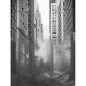 Wee Blue Coo Forest City Urban Skyscrapers Trees Combined Large Art Print Poster Wall Decor 18x24 inch Wee Blue Coo Forest City Urban Skyscrapers Trees Combined Large Art Print Poster Wall Decor 18x24 inch