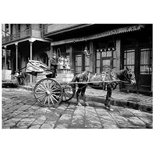 Wee Blue Coo Vintage Photo New Orleans USA Milk Cart Wall Art Print Wee Blue Coo Vintage Photo New Orleans USA Milk Cart Wall Art Print