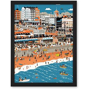 Artery8 Brighton Beach and Palace Pier Modern Abstract Artwork Framed Wall Art Print 18X24 Inch Artery8 Brighton Beach and Palace Pier Modern Abstract Artwork Framed Wall Art Print 18X24 Inch