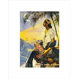 Wee Blue Coo Travel Veracruz Beach Sea Sand Sun Tropical Mexico Vintage Wall Art Print Wee Blue Coo Travel Veracruz Beach Sea Sand Sun Tropical Mexico Vintage Wall Art Print