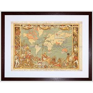 Wee Blue Coo Maps British Empire 1886 Imperial Illustrated People World Framed Wall Art Print Wee Blue Coo Maps British Empire 1886 Imperial Illustrated People World Framed Wall Art Print