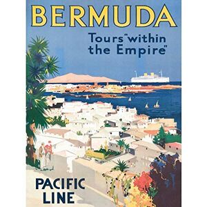 Wee Blue Coo Travel Bermuda Tours Empire Pacific Line Coast Art Print Poster Wall Decor 12X16 Inch Wee Blue Coo Travel Bermuda Tours Empire Pacific Line Coast Art Print Poster Wall Decor 12X16 Inch