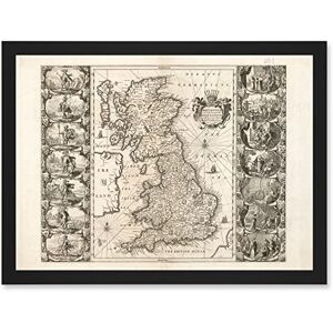 Artery8 Jansson 17th Century Anglo Saxon Map Britain Brittania Artwork Framed Wall Art Print A4 Artery8 Jansson 17th Century Anglo Saxon Map Britain Brittania Artwork Framed Wall Art Print A4