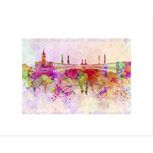 Wee Blue Coo PAINTING ABSTRACT CITYSCAPE SKY MECCA SAUDI ARABIA FRAMED ART PRINT B12X12880 Wee Blue Coo PAINTING ABSTRACT CITYSCAPE SKY MECCA SAUDI ARABIA FRAMED ART PRINT B12X12880