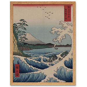 Wee Blue Coo Utagawa Hiroshige Japanese Sea Off Satta Old Painting Art Print Framed Poster Wall Decor 12x16 inch Wee Blue Coo Utagawa Hiroshige Japanese Sea Off Satta Old Painting Art Print Framed Poster Wall Decor 12x16 inch
