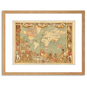 Wee Blue Coo 9x7 '' MAP BRITISH EMPIRE 1886 ILLUSTRATED PEOPLE WORLD FRAMED ART PRINT F97X519 Wee Blue Coo 9x7 '' MAP BRITISH EMPIRE 1886 ILLUSTRATED PEOPLE WORLD FRAMED ART PRINT F97X519