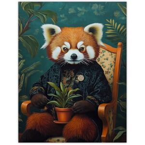 Artery8 Plant Lover Red Panda Kimono Surreal Portrait Living Room Extra Large XL Wall Art Poster Print Artery8 Plant Lover Red Panda Kimono Surreal Portrait Living Room Extra Large XL Wall Art Poster Print