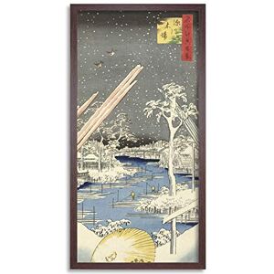 Artery8 Hiroshige Winter In Fukagawa Snowing Japan Framed Wall Art Print Long 25X12 Inch Artery8 Hiroshige Winter In Fukagawa Snowing Japan Framed Wall Art Print Long 25X12 Inch
