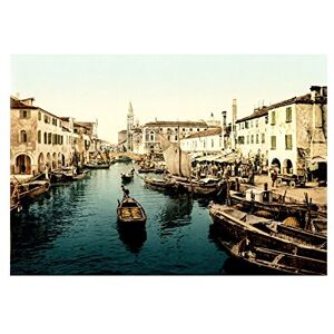 Wee Blue Coo Vintage Photo Cityscape Venice Chioggia Fish Market Italy Wall Art Print Wee Blue Coo Vintage Photo Cityscape Venice Chioggia Fish Market Italy Wall Art Print