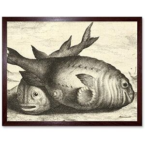 Artery8 Flamen Two Porpoises Beach Vintage Drawing Art Print Framed Poster Wall Decor 12x16 inch Artery8 Flamen Two Porpoises Beach Vintage Drawing Art Print Framed Poster Wall Decor 12x16 inch