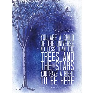 Wee Blue Coo Desiderata Ehrman Child Universe Trees Stars Large Wall Art Poster Print Thick Paper 18X24 Inch Wee Blue Coo Desiderata Ehrman Child Universe Trees Stars Large Wall Art Poster Print Thick Paper 18X24 Inch