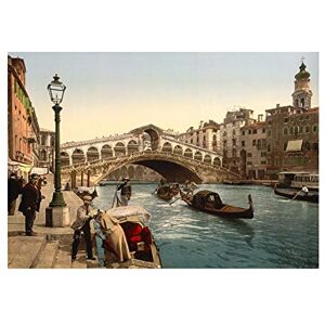 Wee Blue Coo Photo Canal Gondola Rialto Bridge Venice Italy Wall Art Print Wee Blue Coo Photo Canal Gondola Rialto Bridge Venice Italy Wall Art Print