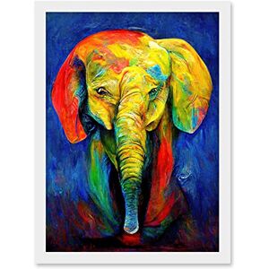 Doppelganger33 LTD Surreal Baby Elephant Colourful Abstract Bright Artwork Framed A3 Wall Art Print Doppelganger33 LTD Surreal Baby Elephant Colourful Abstract Bright Artwork Framed A3 Wall Art Print