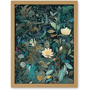 Artery8 Audubon Style Birds in Blooming Wildflower Field Artwork Framed Wall Art Print 18X24 Inch Artery8 Audubon Style Birds in Blooming Wildflower Field Artwork Framed Wall Art Print 18X24 Inch