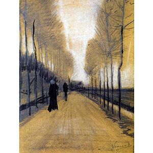 Wee Blue Coo Vincent Van Gogh Alley Bordered Trees 1884 Old Master Painting Art Print Poster Wall Decor 12X16 Inch Wee Blue Coo Vincent Van Gogh Alley Bordered Trees 1884 Old Master Painting Art Print Poster Wall Decor 12X16 Inch