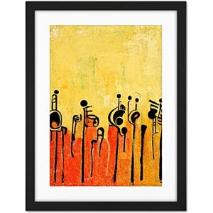 Doppelganger33 LTD Abstract Music Band Figures In Warm Acrylic Tones Musical Artwork Framed Wall Art Print 18X24 Inch Doppelganger33 LTD Abstract Music Band Figures In Warm Acrylic Tones Musical Artwork Framed Wall Art Print 18X24 Inch