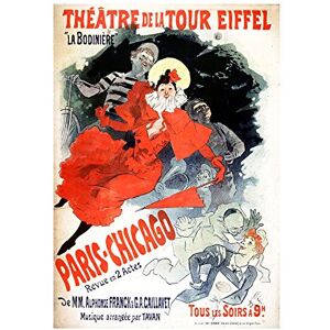 Wee Blue Coo Theatre Play Stage Paris Chicago Eiffel Paris France Wall Art Print Wee Blue Coo Theatre Play Stage Paris Chicago Eiffel Paris France Wall Art Print