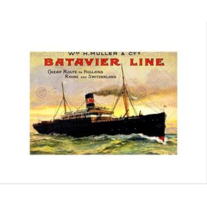 Wee Blue Coo Travel Transport Shipping Line Batavier Boat Ship Wall Art Print Wee Blue Coo Travel Transport Shipping Line Batavier Boat Ship Wall Art Print