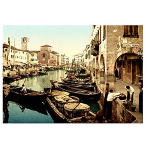 Wee Blue Coo Vintage Photo Cityscape Venice Italy Chioggia Fish Market Wall Art Print Wee Blue Coo Vintage Photo Cityscape Venice Italy Chioggia Fish Market Wall Art Print
