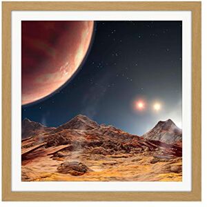 Fine Art Prints Space NASA Triple Star System HD188753 Sunset Concept Square Wooden Framed Wall Art Print Picture 16X16 Inch Fine Art Prints Space NASA Triple Star System HD188753 Sunset Concept Square Wooden Framed Wall Art Print Picture 16X16 Inch