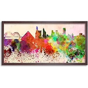 Wee Blue Coo Memphis Tennessee Skyline Paint Splash Cityscape Long Panel Framed Wall Art Print Wee Blue Coo Memphis Tennessee Skyline Paint Splash Cityscape Long Panel Framed Wall Art Print