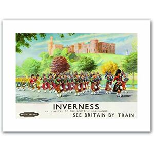 Wee Blue Coo Inverness British Railways Scotland Highlanders Travel Canvas Art Print Wee Blue Coo Inverness British Railways Scotland Highlanders Travel Canvas Art Print