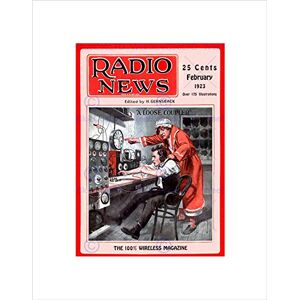 Wee Blue Coo MAGAZINE RADIO NEWS 1923 WIRELESS BLACK FRAME FRAMED ART PRINT PICTURE B12X11236 Wee Blue Coo MAGAZINE RADIO NEWS 1923 WIRELESS BLACK FRAME FRAMED ART PRINT PICTURE B12X11236