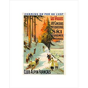 Wee Blue Coo Ad Ski Contest Vosges France Alpine Club Winter Sport Wall Art Print Wee Blue Coo Ad Ski Contest Vosges France Alpine Club Winter Sport Wall Art Print