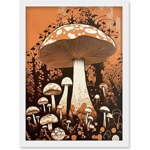 Artery8 Vintage Mushroom Red Cap Fungi Pastel Orange Brown Earthy Aesthetic Kitchen Artwork Framed Wall Art Print A4 Artery8 Vintage Mushroom Red Cap Fungi Pastel Orange Brown Earthy Aesthetic Kitchen Artwork Framed Wall Art Print A4