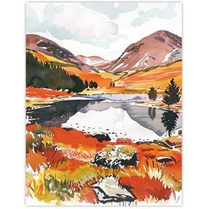 Artery8 Cairngorms National Park Autumn Heather Lake Living Room Large Wall Art Poster Print Thick Paper 18X24 Inch Artery8 Cairngorms National Park Autumn Heather Lake Living Room Large Wall Art Poster Print Thick Paper 18X24 Inch